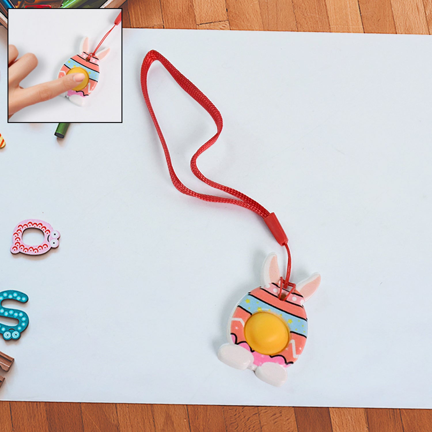 Bunny Bubble Fidget Keychain
