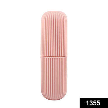Multipurpose capsule shape container for hygienic toothbrush and toothpaste storage.
