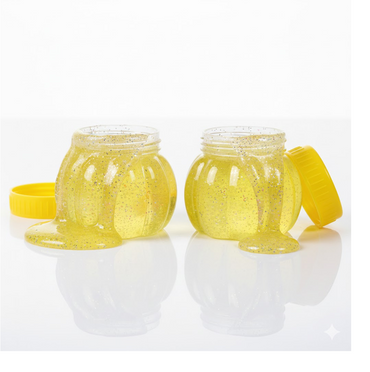 Assorted vibrant jars of Puzzlica slime for kids, ready for engaging sensory play.