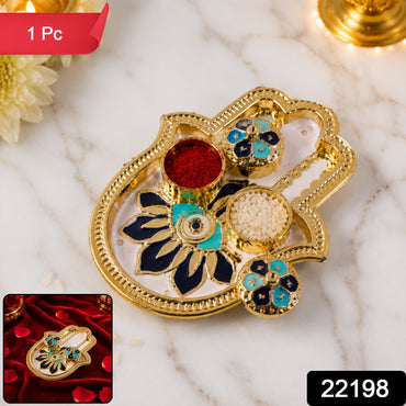 Pack of hand-shaped kankavati kumkum holders for religious ceremonies