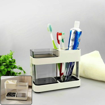 Full view of multipurpose toothbrush & toothpaste stand holder