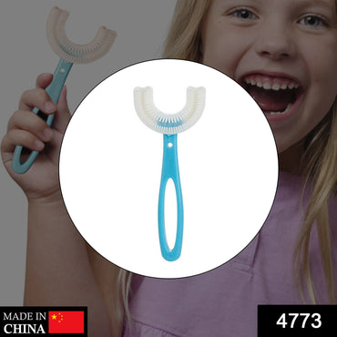 Front view of the comfortable Kids U-Shaped Toothbrush for children.