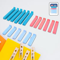 Set of 18 multicolor pouch sealer clips for versatile food storage.