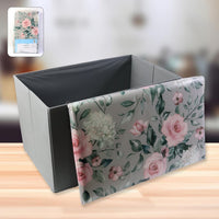 Premium storage organizer box with floral lid designed for home essentials