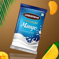 Sliced Mango Compound Chocolate slab revealing its smooth, even consistency.