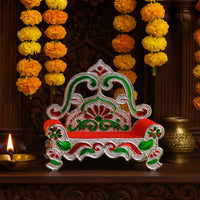 Small Decorative Singhasan with velvet seat for Laddu Gopal idol