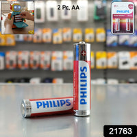 Close-up of AA alkaline batteries showing durable and long lasting power