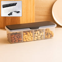Side view of plastic 4-in-1 masala box with spinning base for easy access