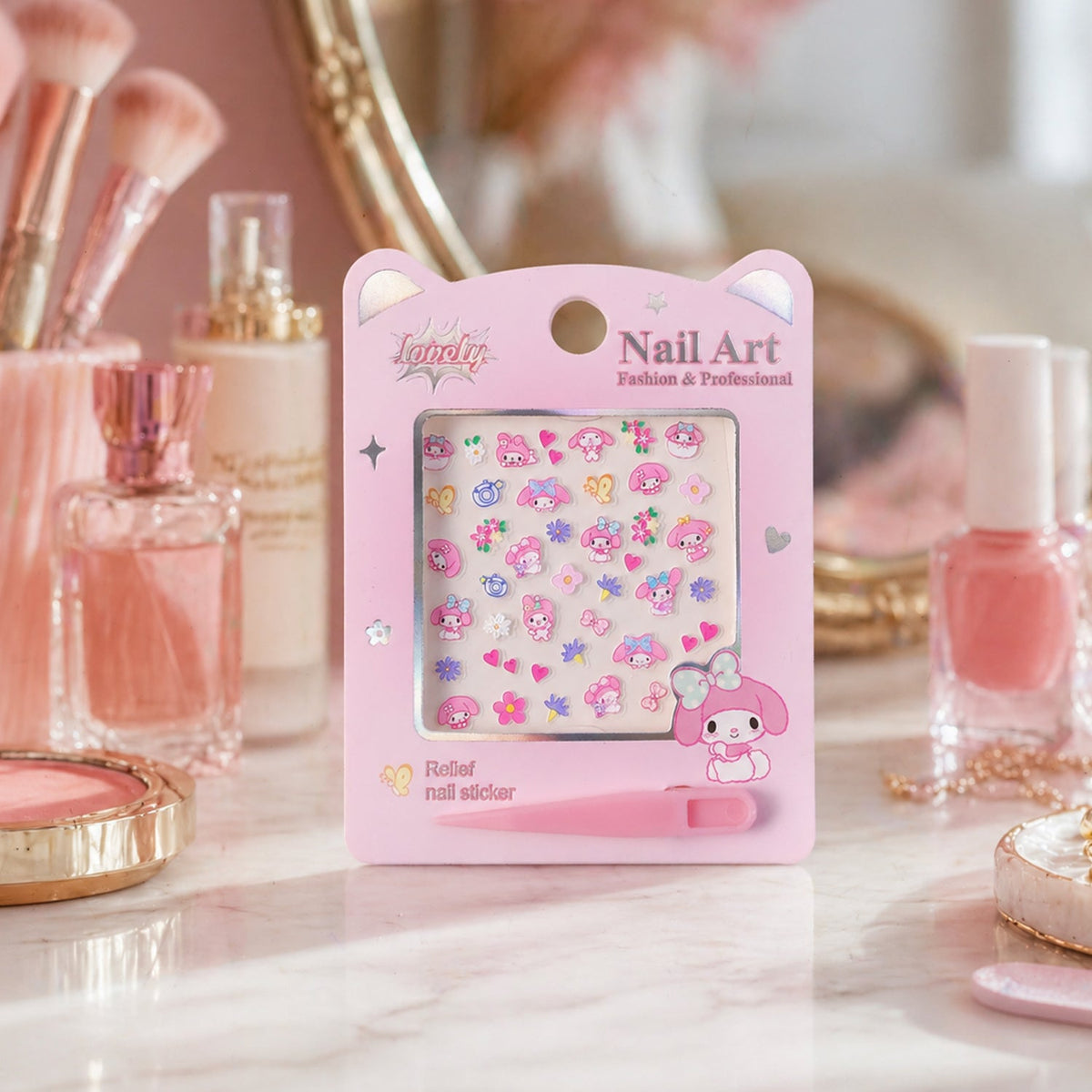 Colorful nail stickers for girls and women’s nail art