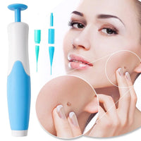 The Skin Tag Remover Kit showing its two interchangeable tips for micro and large skin tags.