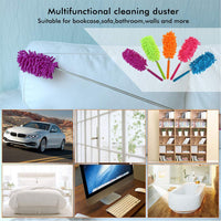 Flexible microfiber duster head adapting to a surface for effective dusting