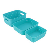 Versatile storage baskets set, ideal for various home organization needs.
