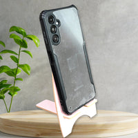 Top-down view of the cute wooden rabbit mobile stand, perfect for hands-free viewing.