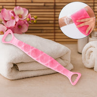 Silicone Back Scrubber Belt with soft bristles for body exfoliation