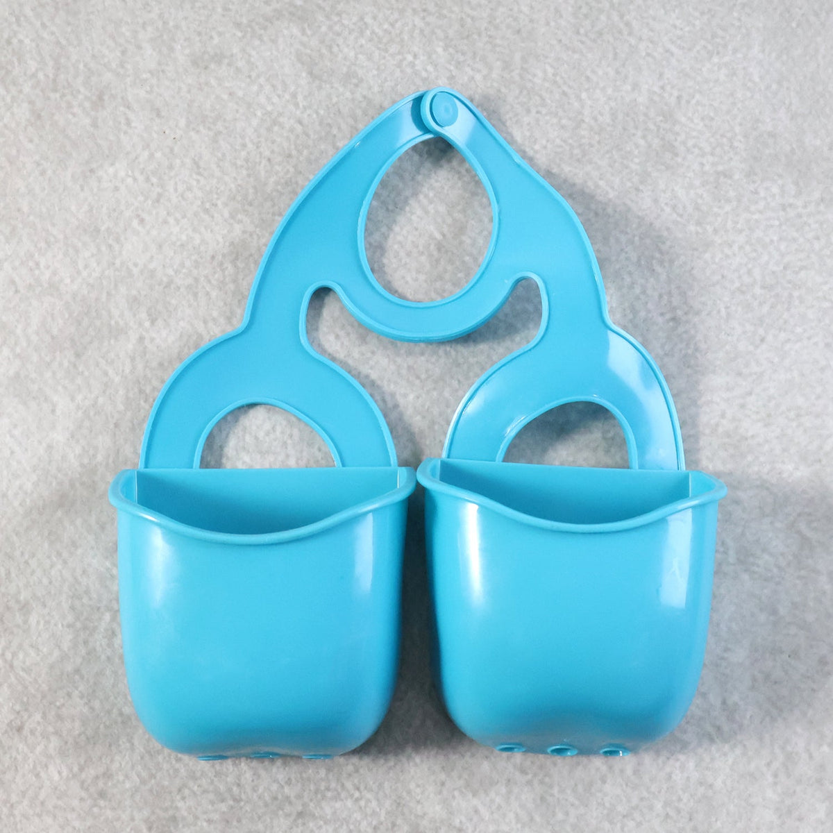Double Layer Sink Hanging Storage Basket hung on faucet for organized kitchen