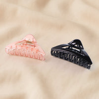 Durable mix color triangle hair claw clip with secure spring hold