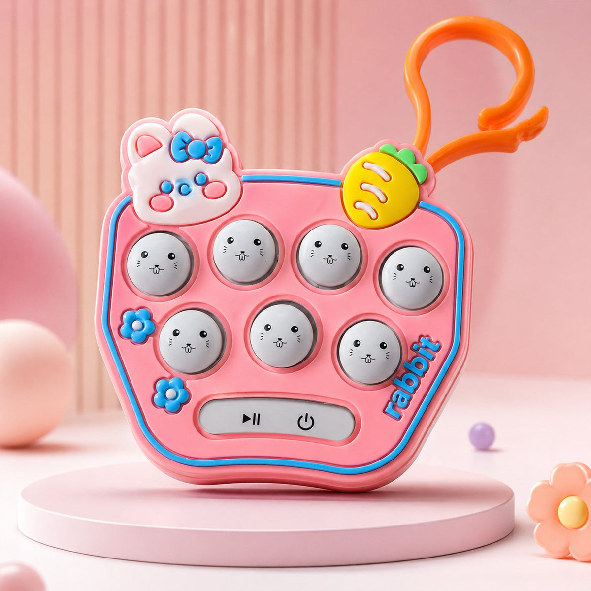 Kids sound button keychain toy with music and sensory features
