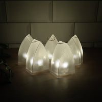 Set of 5 LED flameless lantern lights with warm glow for home decor