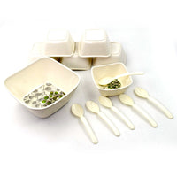 A versatile 13-piece pudding set with individual spoons and a large server.