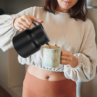 Interior view of the double-wall vacuum insulated carafe for superior heat retention.