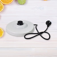 Cordless Siplix electric kettle on its 360° power base, offering easy handling.