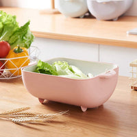 Multifunctional rotatable draining basket, separating solids from liquids.