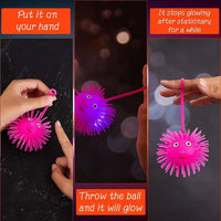 LED light-up soft spiky stress relief ball toy