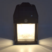 Waterproof plastic solar wall light mounted on exterior wall