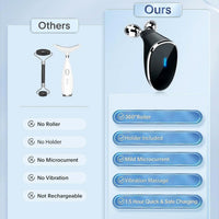 Another angle of the Microcurrent Face Massager, demonstrating its compact size.