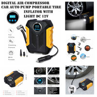 Versatile portable electric air compressor, essential for road trips.