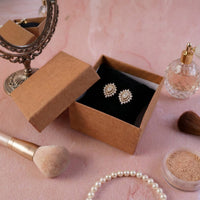 Jewellery box open showing soft cushioned holder inside