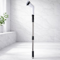 Side view of the electric spin scrubber with its ergonomic design and LCD display.