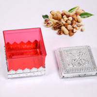 Close-up of the Ruby dry fruit storage container, highlighting its clear, BPA-free plastic.