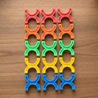 Stacking blocks set designed to improve motor skills in children