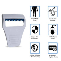 Disposable women's body razor with a flexible head for contoured, smooth skin.