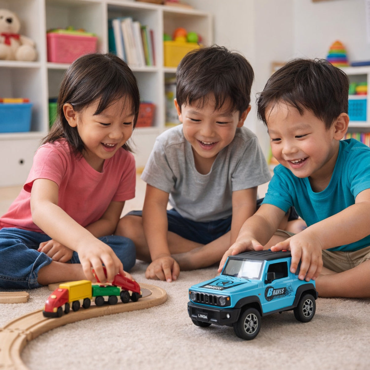 Kids musical light toy car with adventure styling