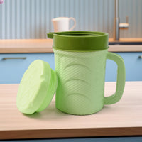 Close-up of insulated thermos flask pouring hot beverage with leak-proof design