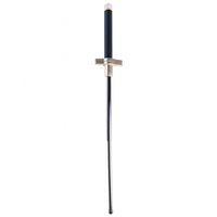 The compact Indo Glow Folding Walking Stick stored neatly inside its black nylon carry bag.