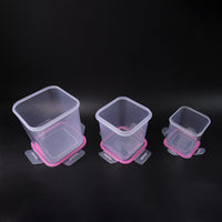 Square airtight kitchen food storage container set with BPA free plastic