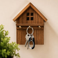 Compact stainless steel keychain with locking clip attached to bag