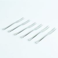 Apex stainless steel fruit fork set showcased for parties and gifting
