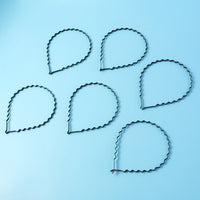 Single metal zigzag hair band showing black wavy style for men and women