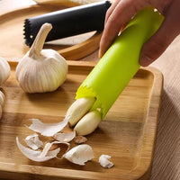Non-slip textured silicone garlic peeler tube