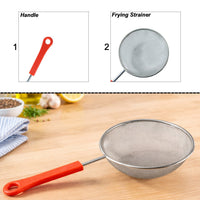 Oil strainer designed for filtering and removing excess frying oil