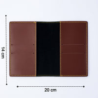 Slim PU leather travel wallet compact and easy to carry in pocket or bag