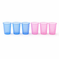 Close-up of durable plastic beverage glasses