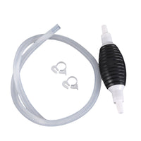 Manual liquid transfer pump kit components including pipe clamps