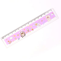 Colorful cartoon printed plastic ruler designed for kids’ stationery