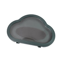 Gray waterproof phone holder mounted on a mirror, perfect for hands-free viewing.