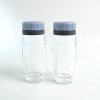 Apex acrylic spice dispensers with ergonomic flip-top lids for easy pouring of salt and pepper